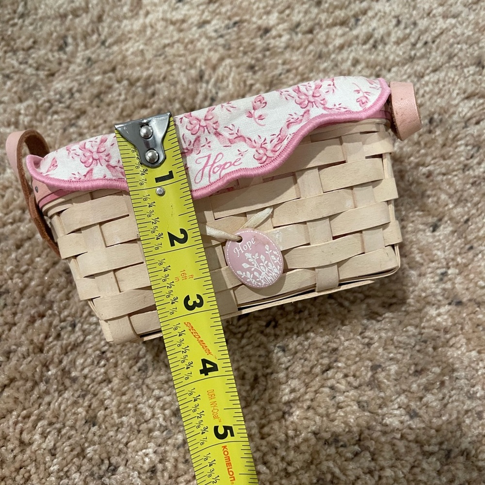 Longaberger 2005 Horizon of Hope breast cancer basket with Hope charm - Picture 7 of 7